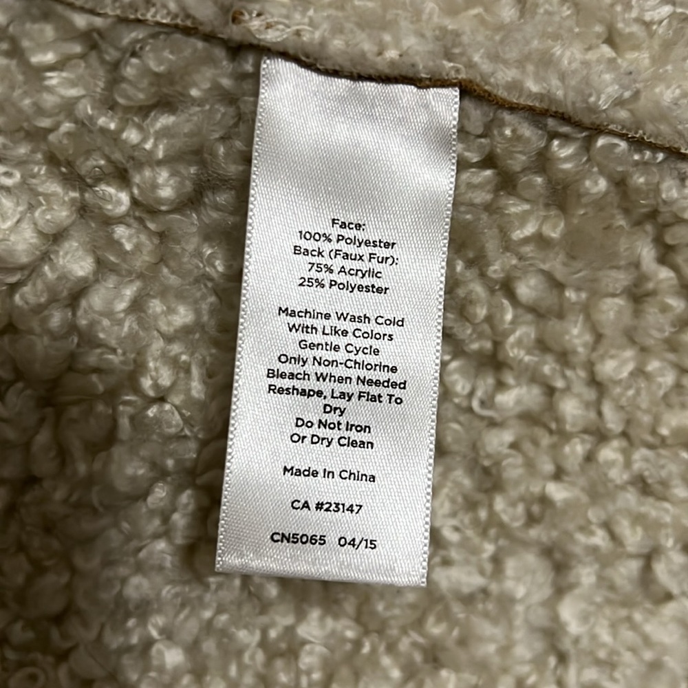 Talbots Faux Suede Sherpa Vest - Picture 6 of 8